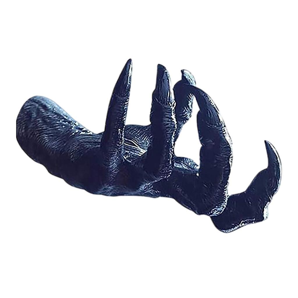 Wall Sculpture Mounted Statues Art Resin Crafts Hanger Black 17x9.5cm