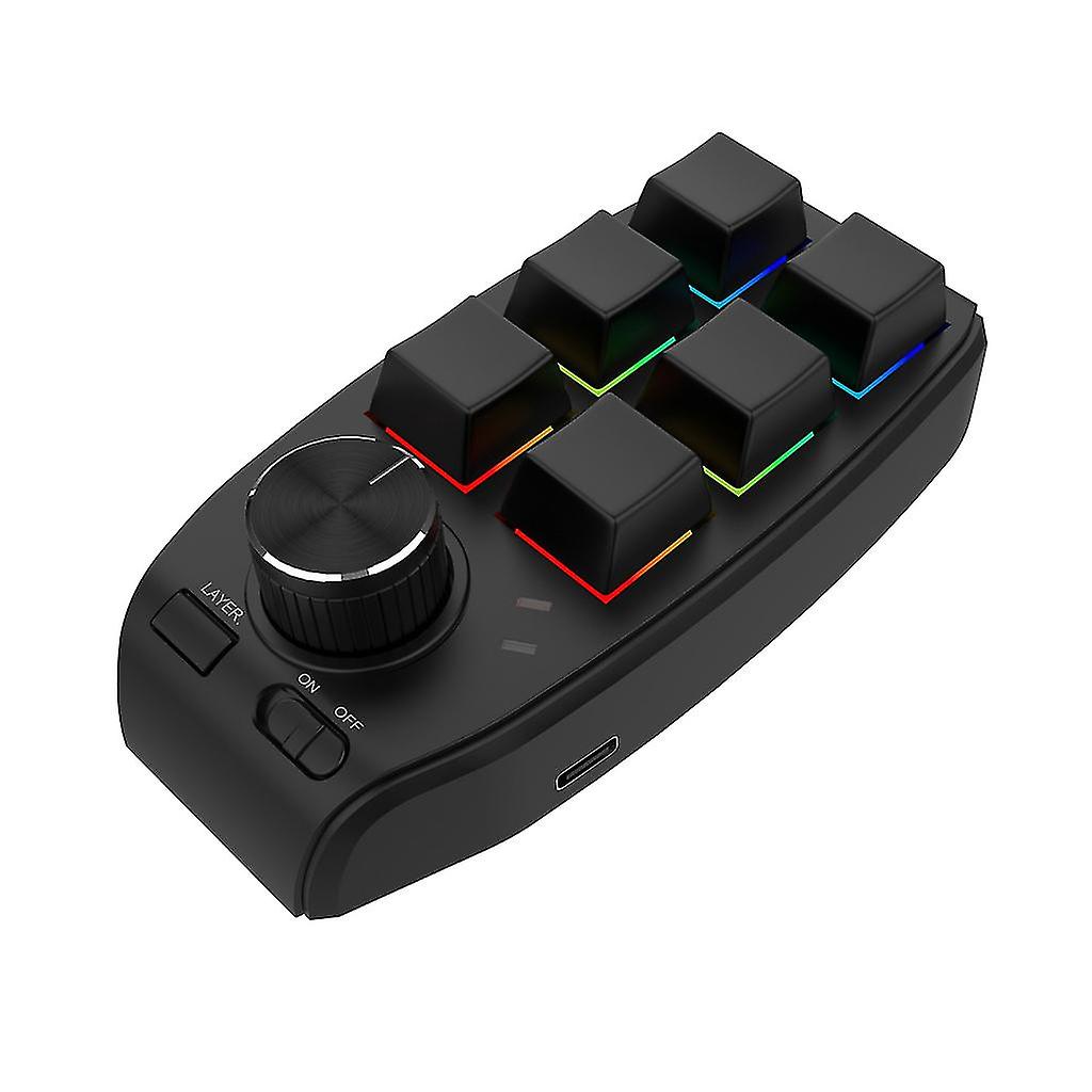 Clavier macro de programmation personnalisée 6 touches 1 bouton bouton copier coller usb rgb