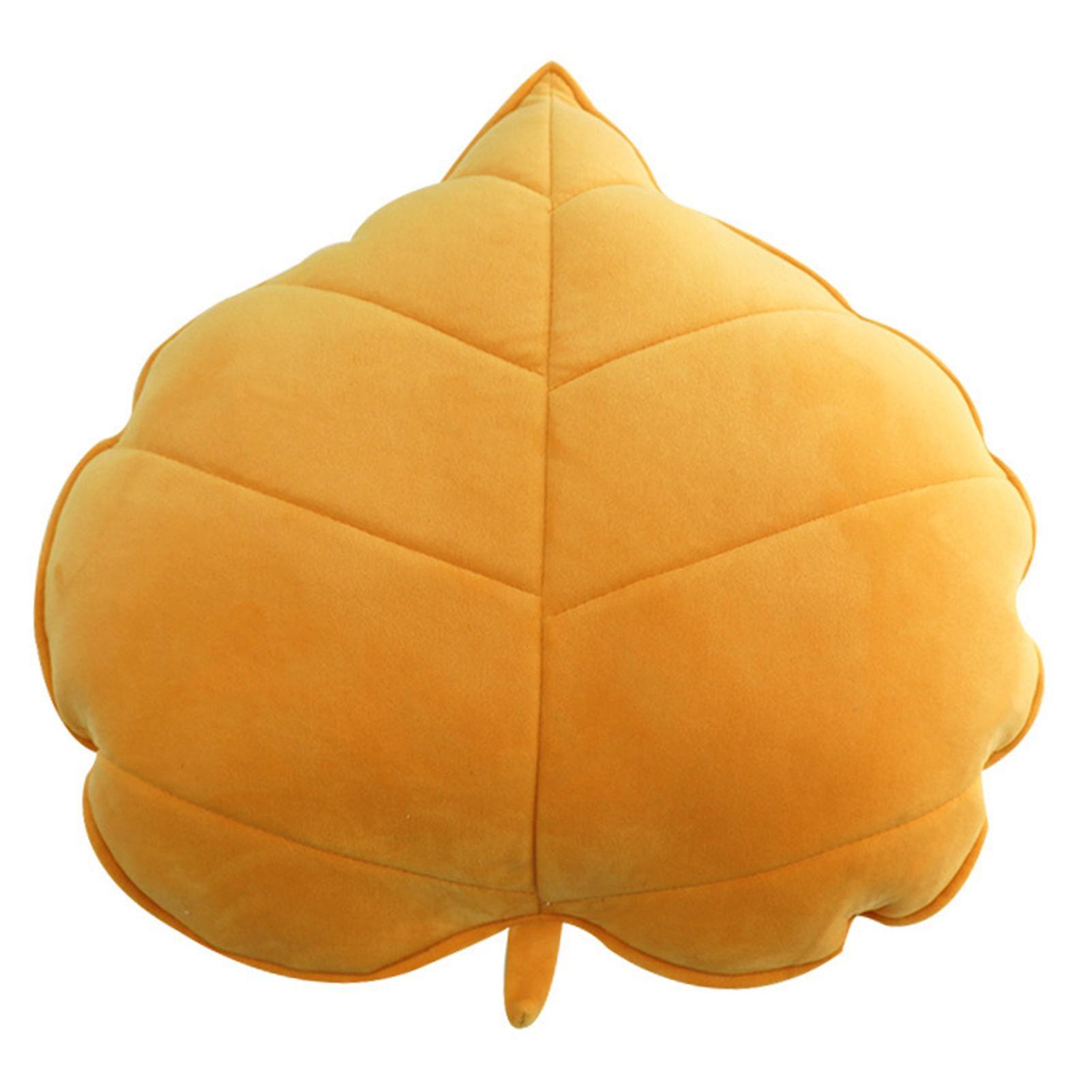 Throw Pillow Full Filling High Elasticity Non-shedding Anti-pilling Anti-shrink Leaf Shape Clear Vein Stuffed Pillow Sofa Decor