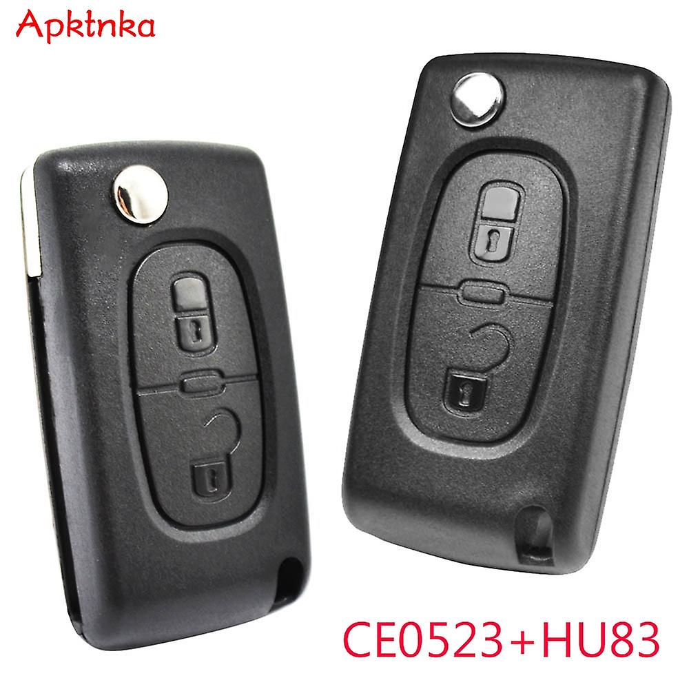 For Peugeot 308 207 307 3008 5008 807 For Citroen C2 C3 C4 C5 C6 C8 Car Key Remote Flip Key Shell Case 2 Buttons Ce0523 Ce0536