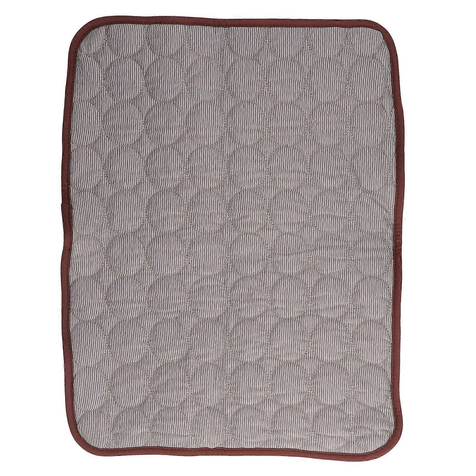 Pet Cooling Mat Brown S 50x40cm Foldable Breathable Pad