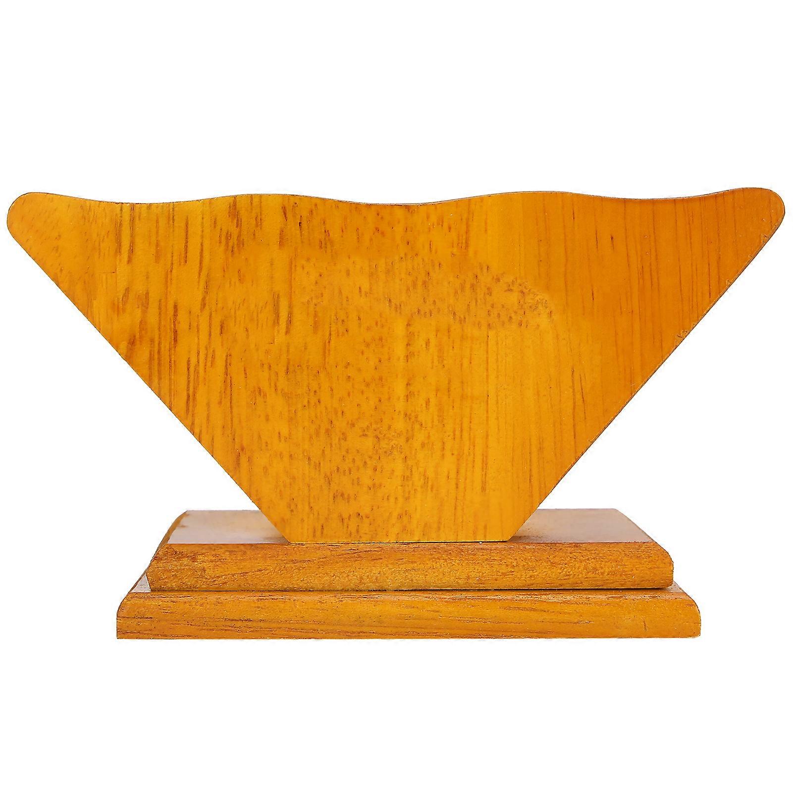 Coffee Filter Paper Holder - Countertop Reusable V-Shaped Wooden Storage Container Dispenser for Coffee Brewing