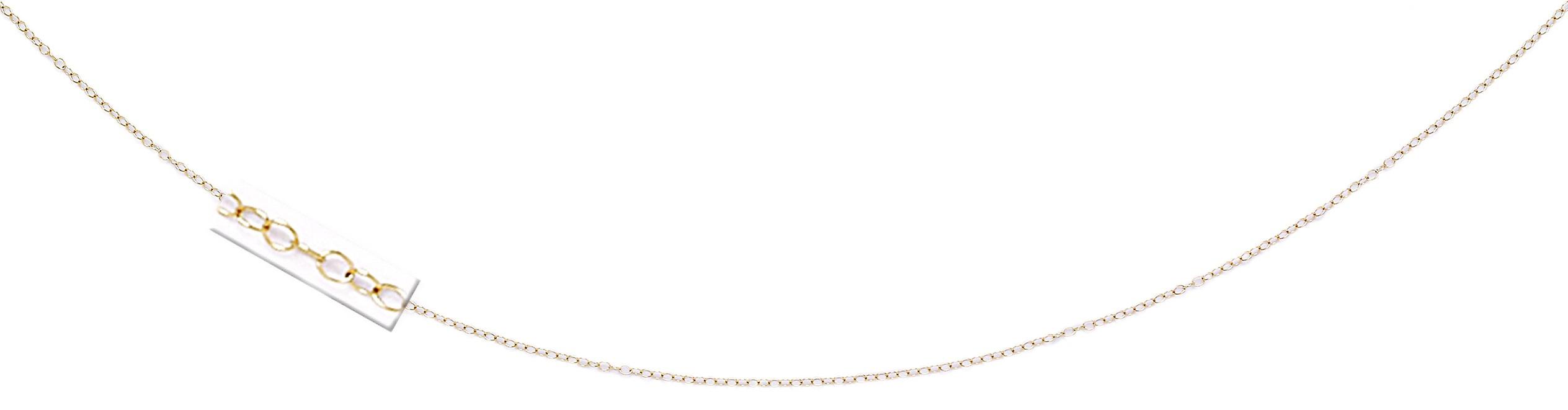 Colar com pingente em corrente de ouro amarelo 14k, 45 cm (18 polegadas), para homens e mulheres.