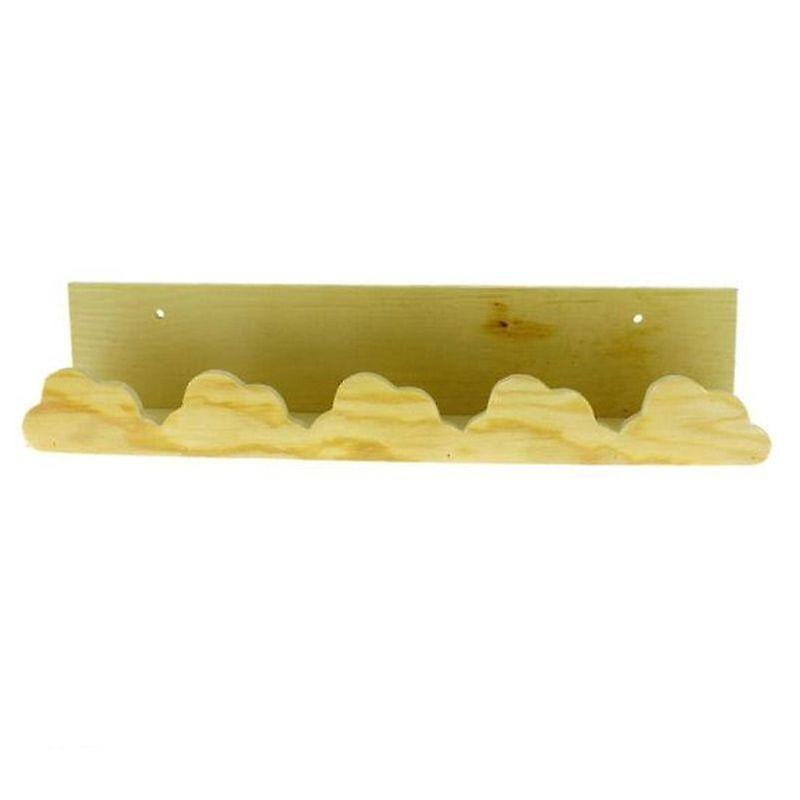 Wooden wall shelf 42 x 9 cm - Clouds
