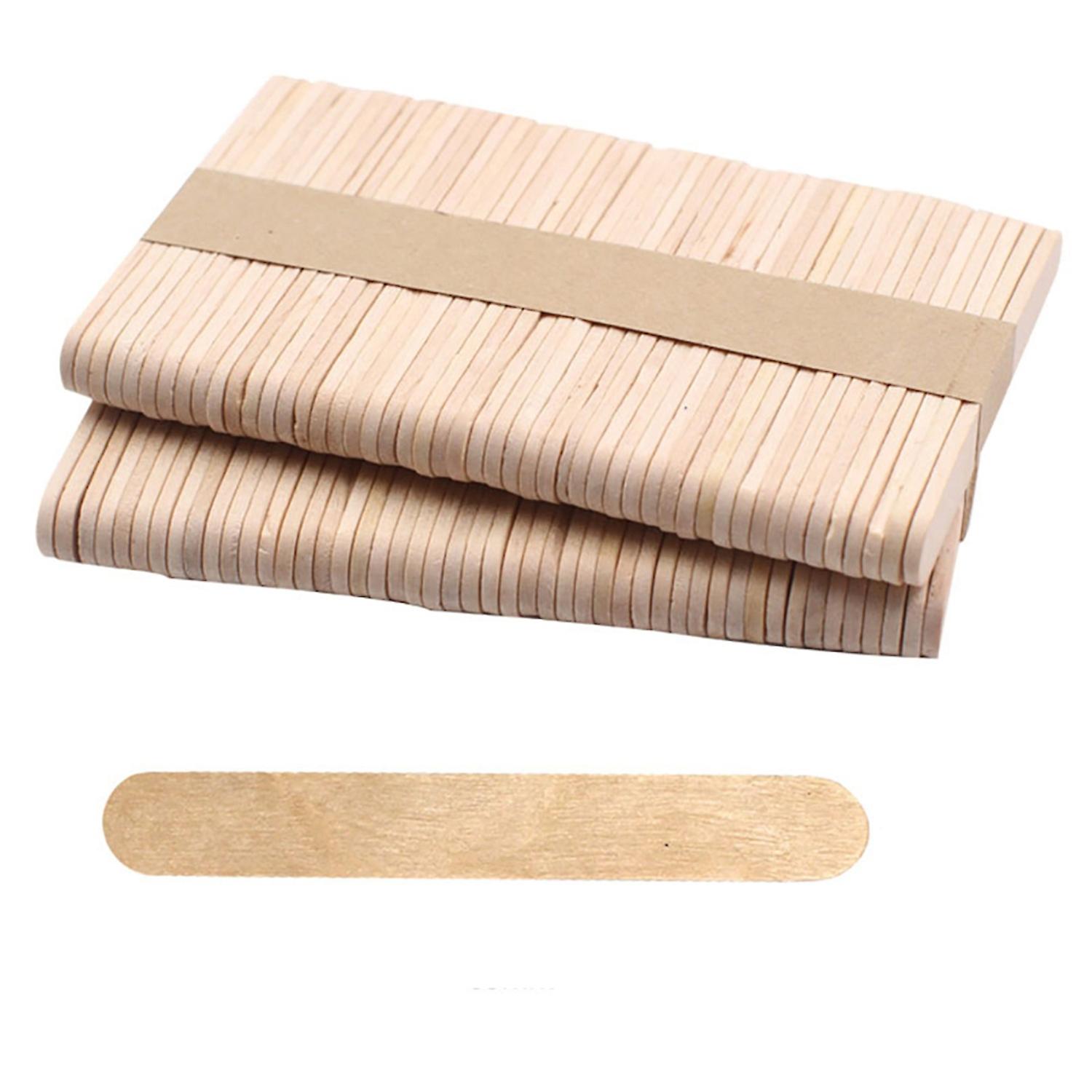 ZHOUBA 50kpl puinen popsicle jäätelö lolly sticks lasten DIY käsityöt kakku leivontatyökalut
