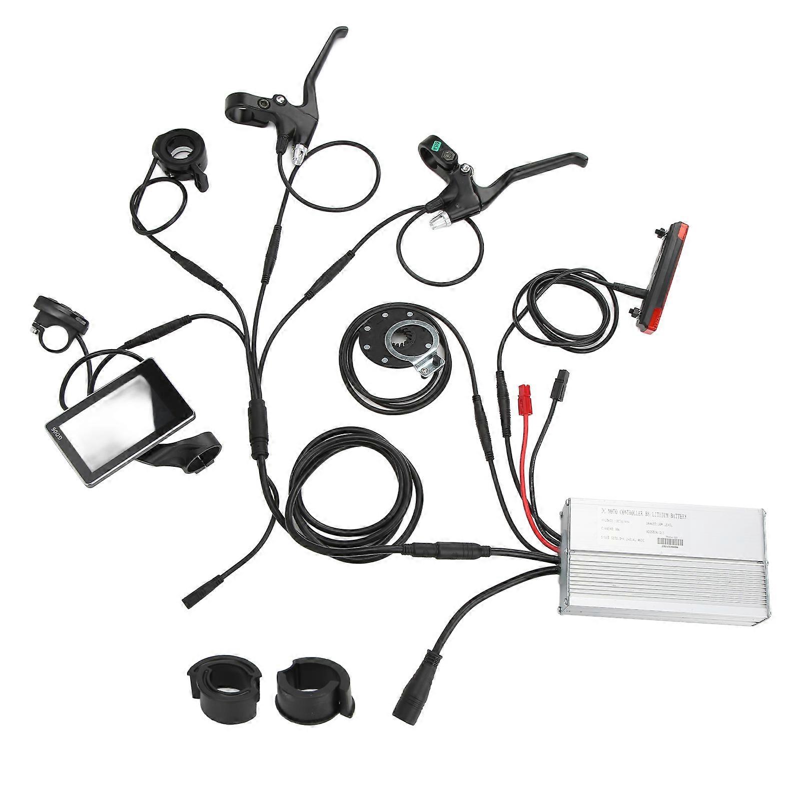 36V/48V 1000W Electric Motor Controller Kit 30A Motor Controller with GD06 LCD Panel 130X Throttle 8C Sensor Brake Level