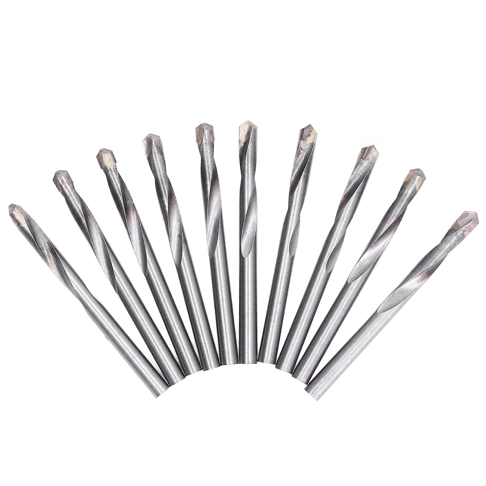 Qukaim Twist Drill Milling Cutter 10Pcs Straight Shank Twist Drill Tungsten Steel Engraving Milling Cutter CNC Router Bit, 6mm, Suitable for PCB