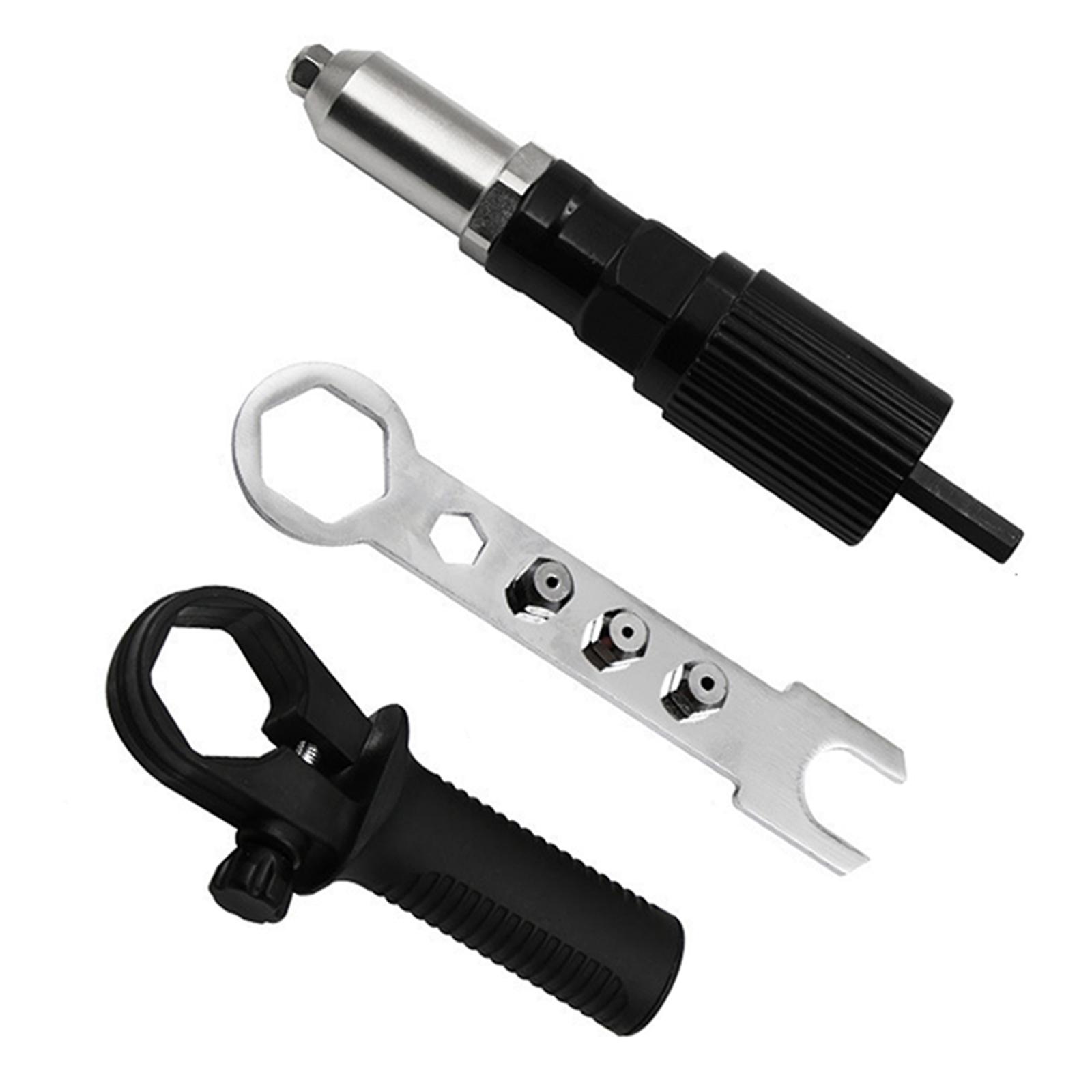 Electric Rivet Machine Adapter Rivet Nut Drill Adapter Head Kit for Electric Rivet Drill Tool New