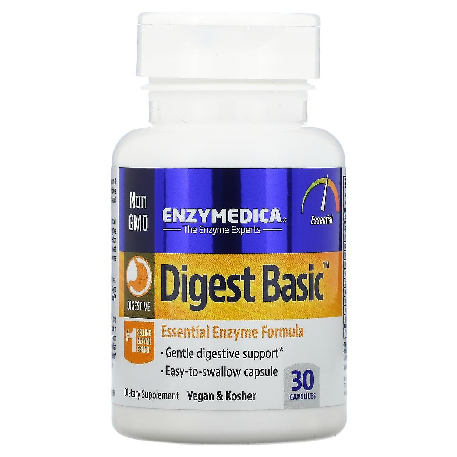 Enzymedica, Digest Basic, Essential Enzyme Formula, 30 Capsules