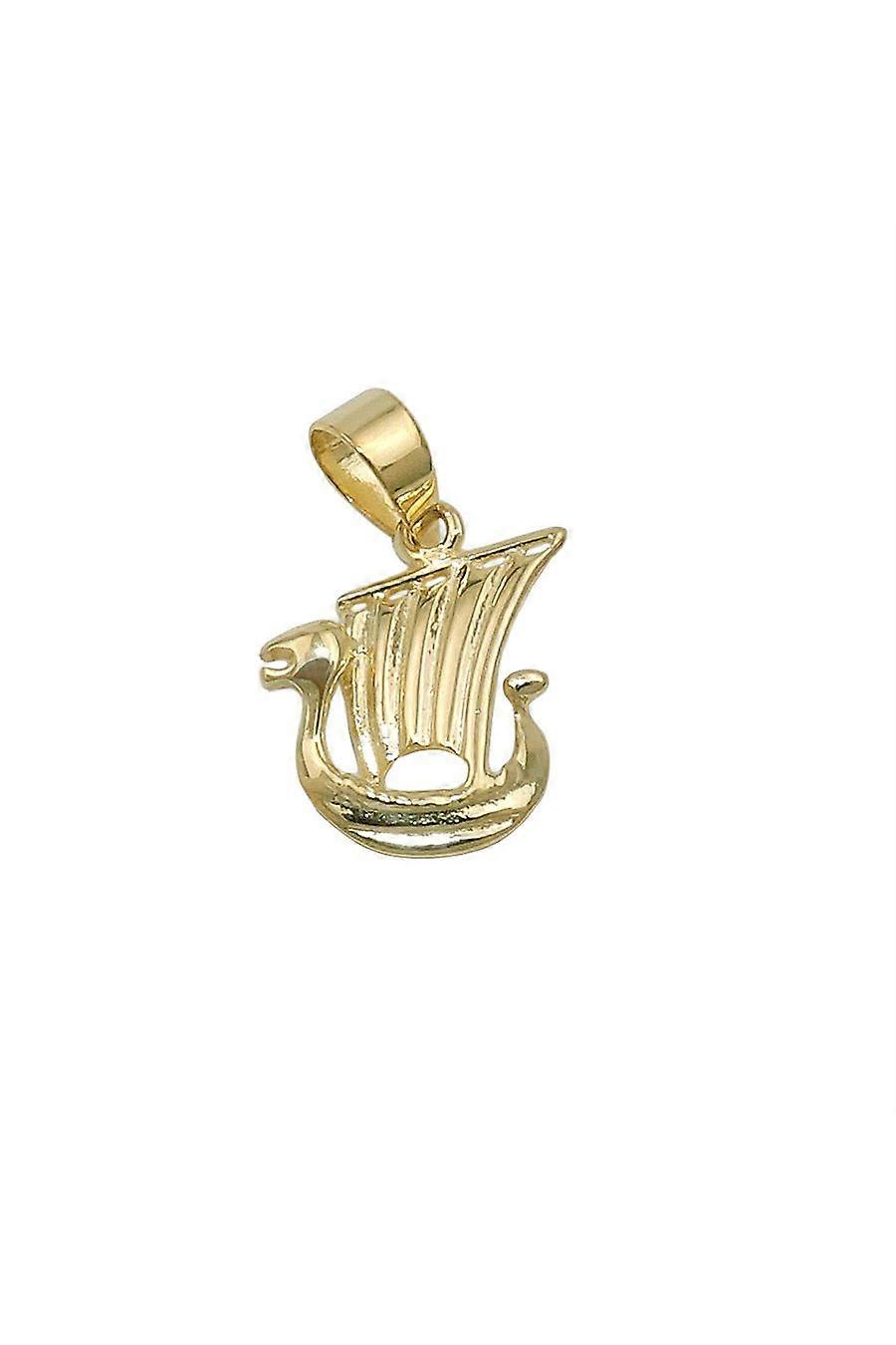 Pendant Little Viking Ship 9k Gold - Gl431501