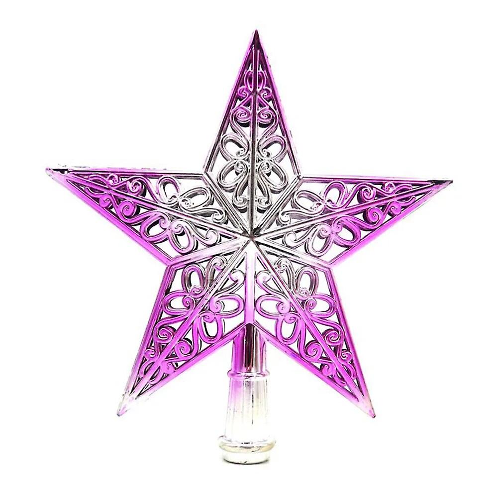 Five-pointed Christmas Tree Star Hotels New Year Durable Hollow Multi-color No Fading Plastic Three-Dimensional~1877
