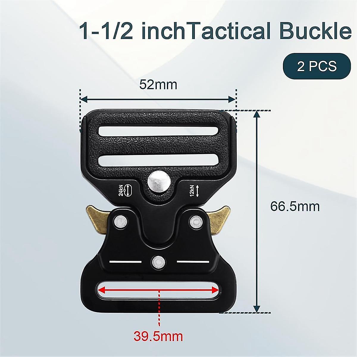 2 Pack Tactical Buckle Replacement – Metal Clip For Dog Collars, Belts & Keychains