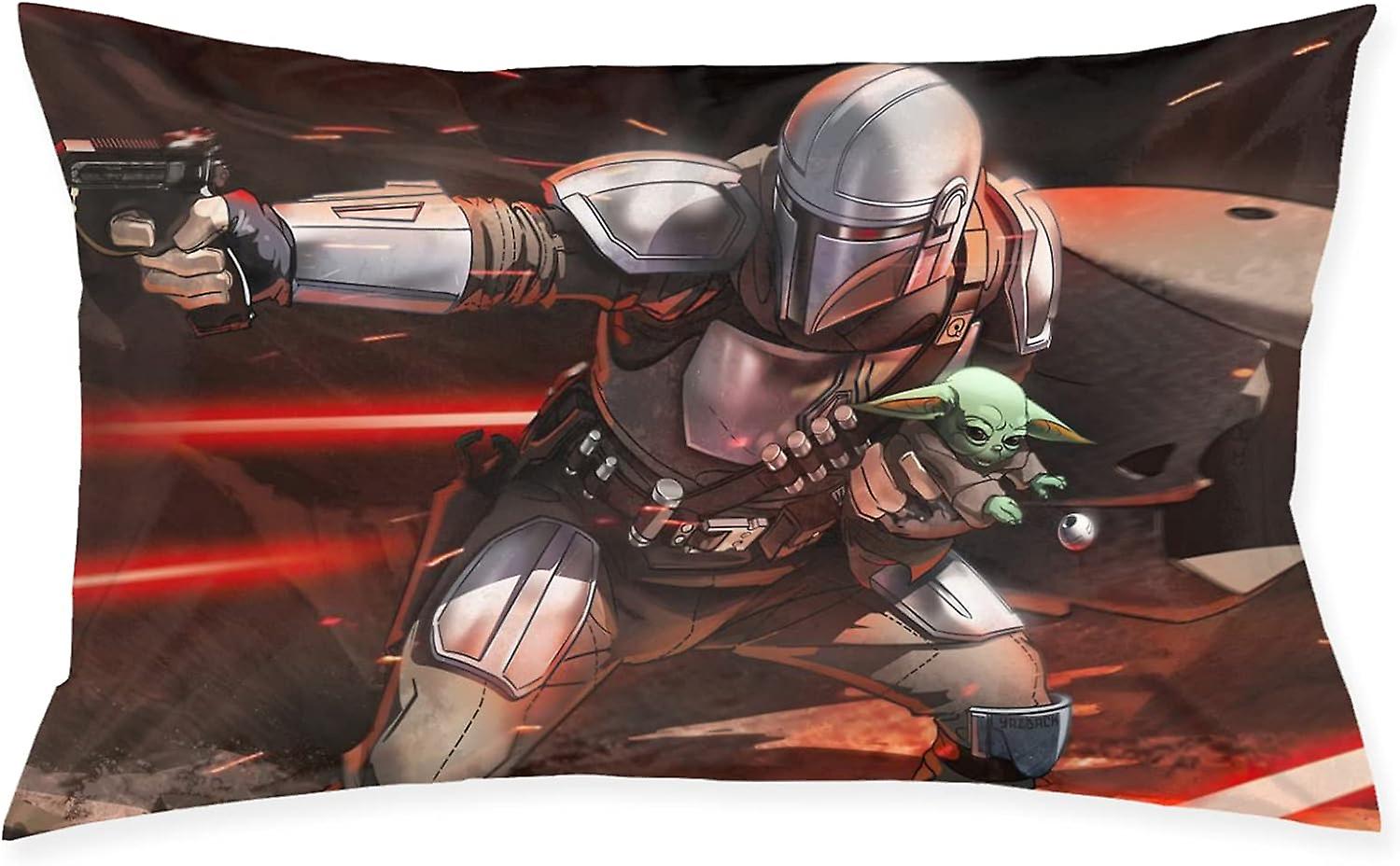 Star Wars The Mandalorian and The Child Baby Yoda Standard Size Pillowcases Double-Sided Print Pillow Covers 40 X 60 CM-Md-1 (a1-13)
