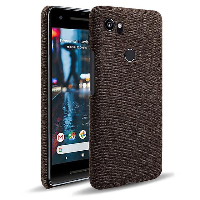 Single Shockproof Fabric Protective Case for Google Pixel 2 XL Brown