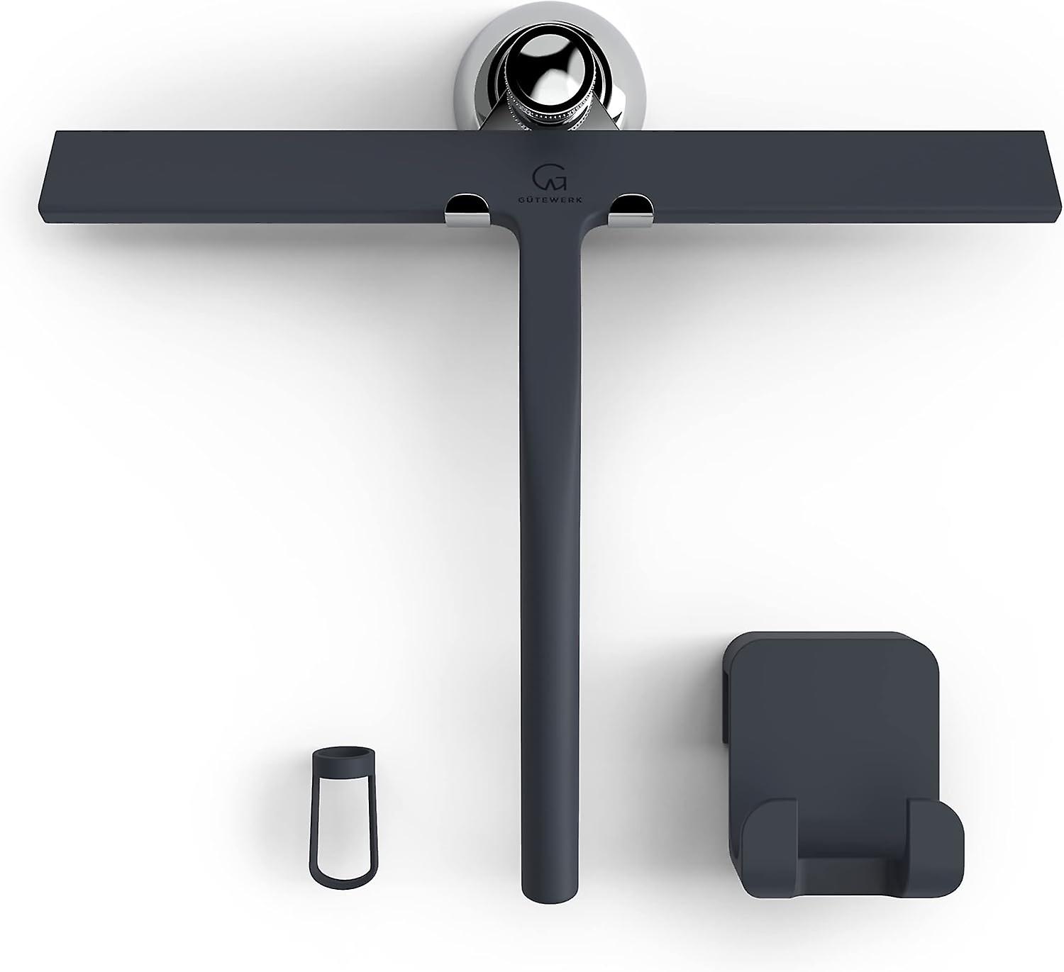 Shower Squeegee with Suction Cup Holder - 28 cm Black - Window Sq