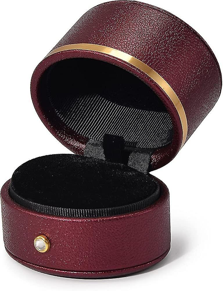 Leather Ring Box Engagement Proposal Wedding Ring Gift Box Multifunctional Gift