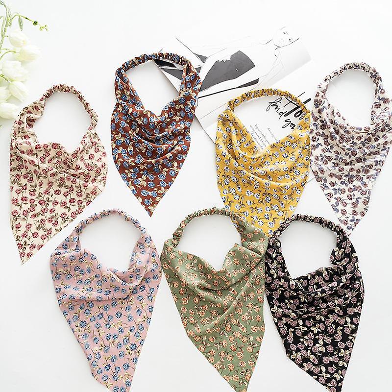 Bufanda cuadrada para mujer Cinta elástica Accesorios para el cabello