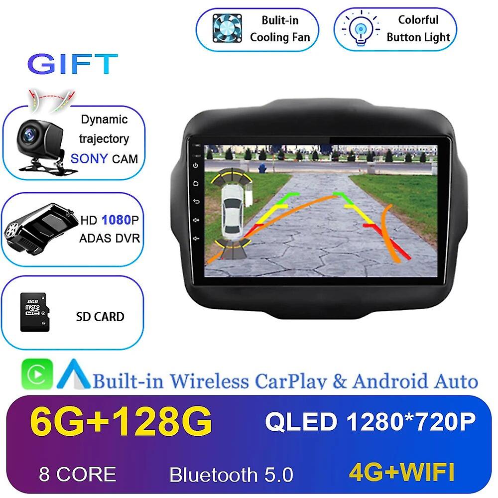 Android 13 For Jeep Renegade 2016 2017 2018 2019 2020 Car Radio Multimedia Video Player Gps Navigation Carplay Autoradio Dsp Dvd