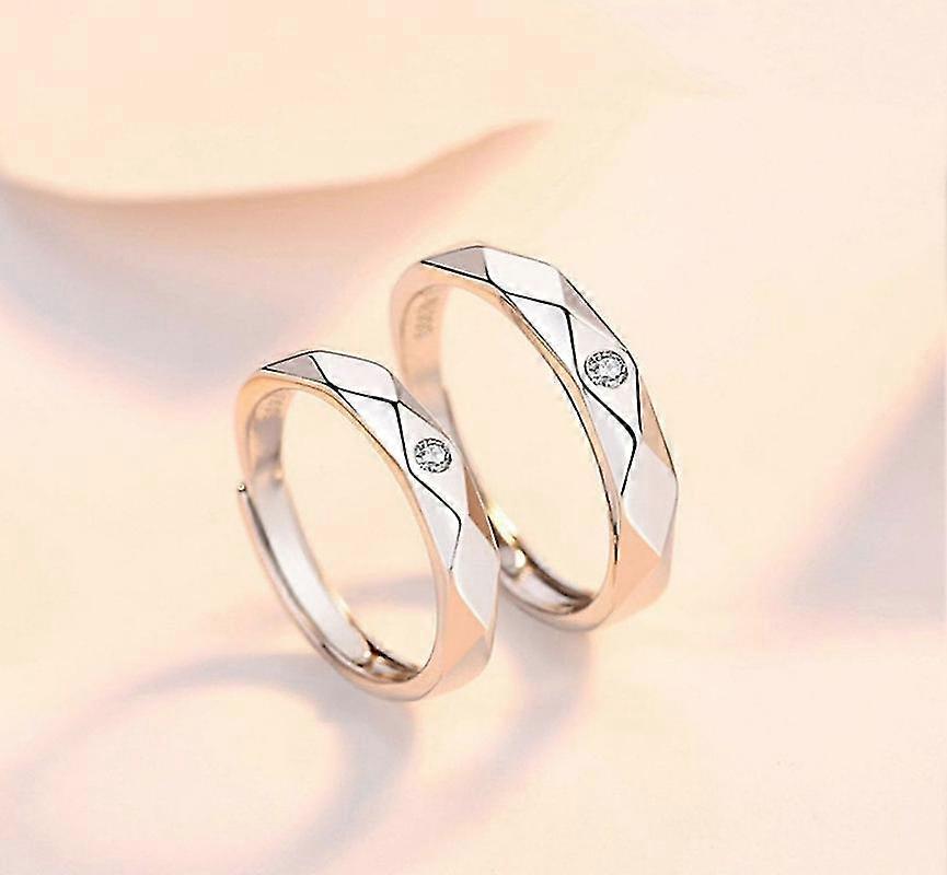 Wedding rings 925 sterling silver 1 pair