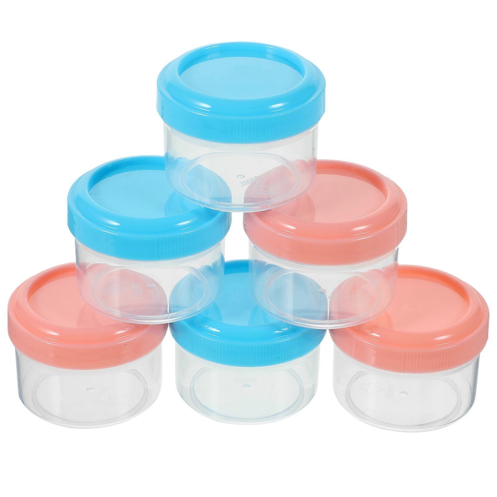 6pcs Salad Dressing Container Small Condiment Container with Lids Sauce Cups