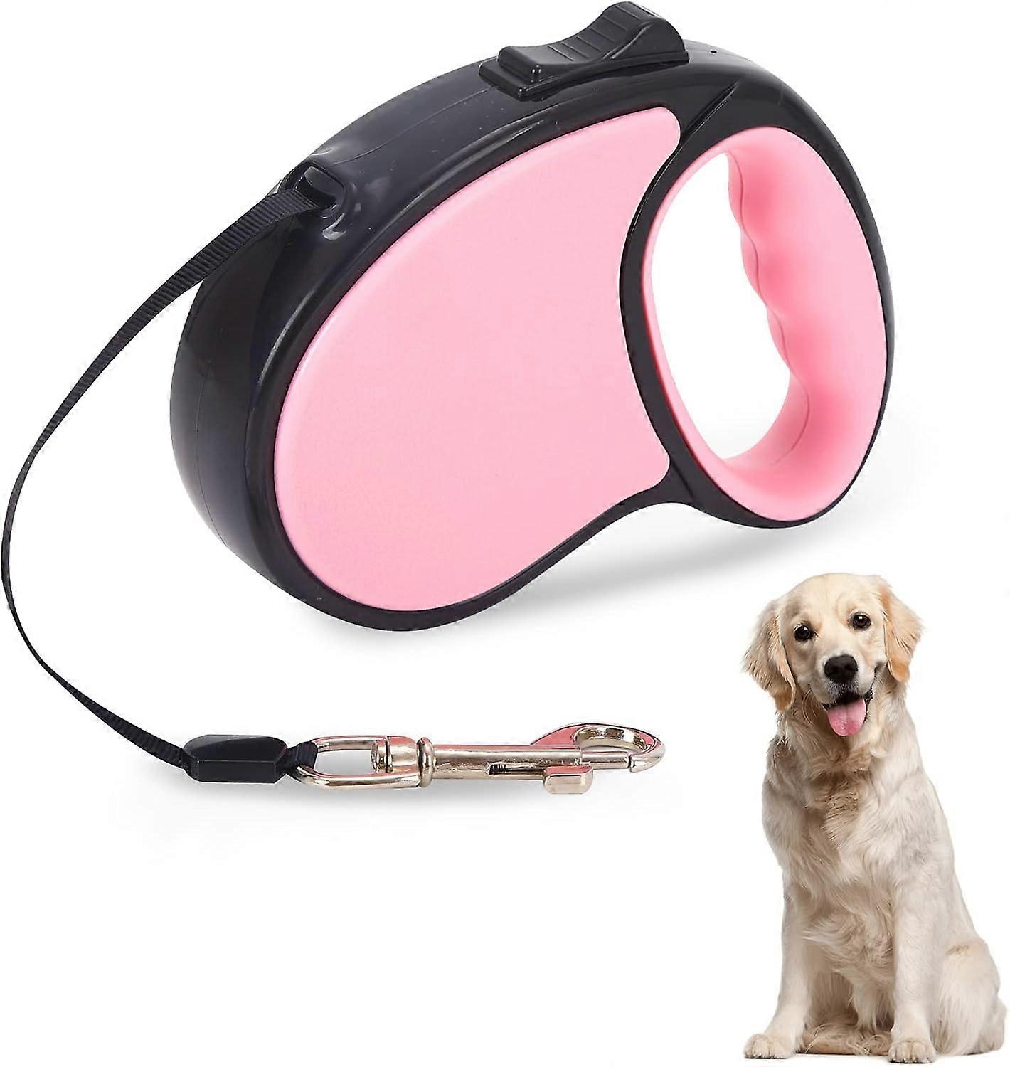 Retractable Dog Leash, 5 Meters Long Retractable Dog Leash Tangle-Free Strong Durable Non-slip Handle Pause Control Release