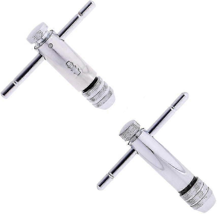 2pcs Handle Tap Wrench Tapping Threading Capacity Adjustable Hand Tools