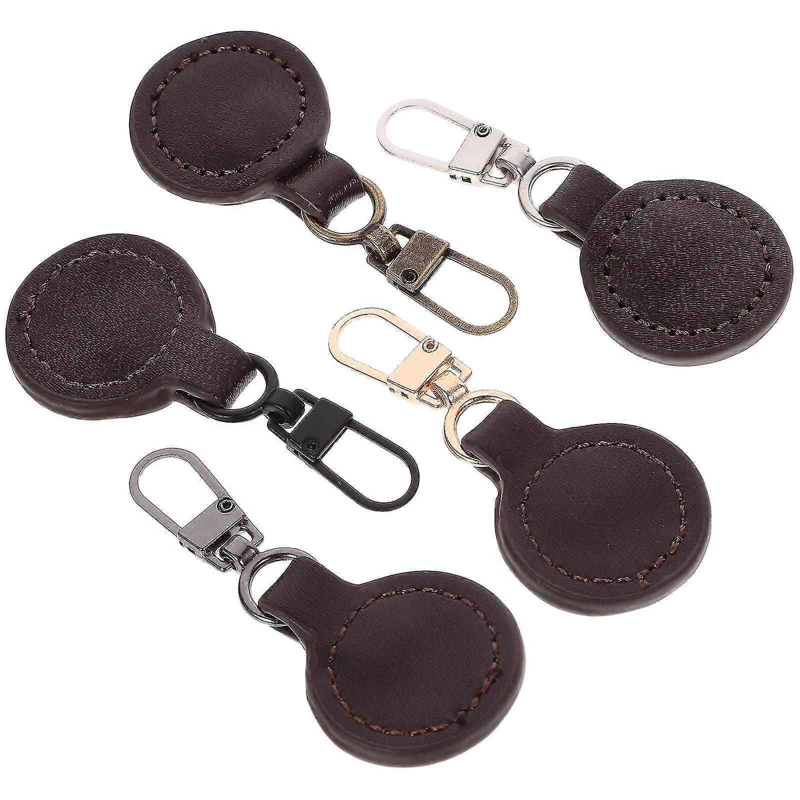 20 Pcs Zipper Pull Slider Replacement Clothing Tags Round Pulls Stop Detachable Alloy