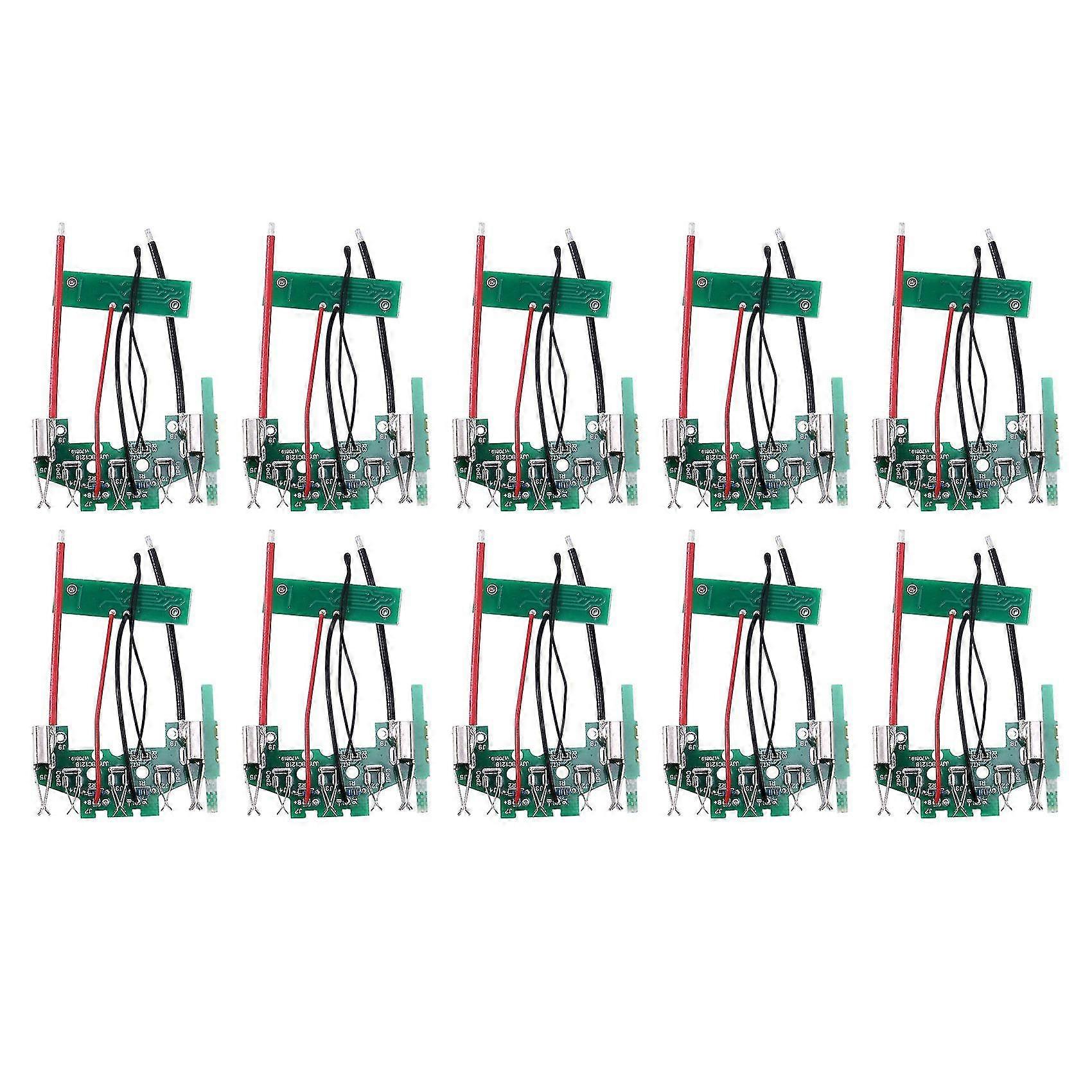 10x Bat610 18v Lithium-ion Battery Pcb Charging Protection Circuit Board For Boschs 18v Li-ion Batt