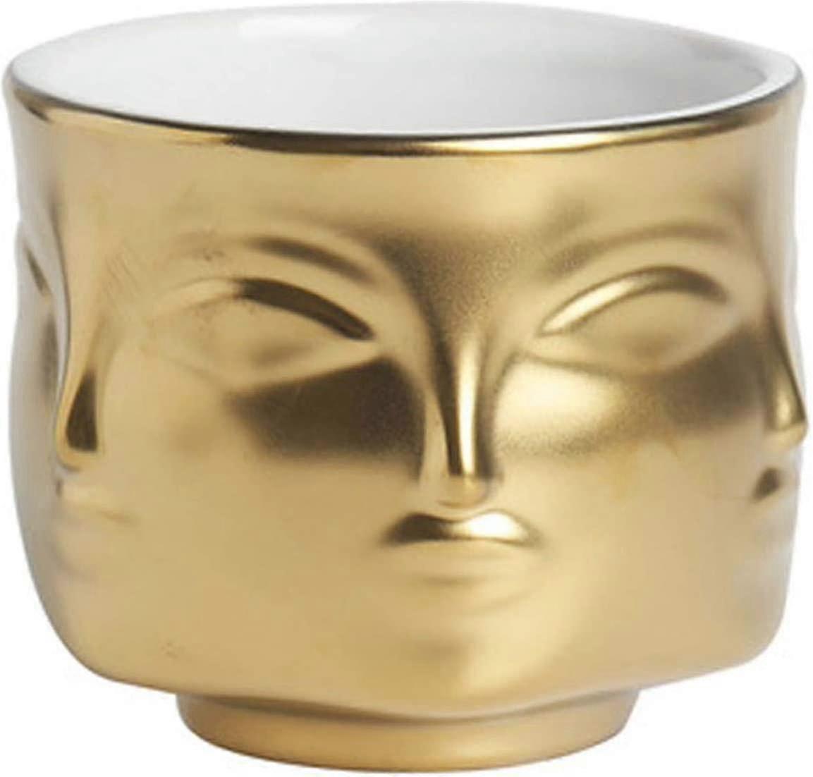 Creative Flowerpot With Human Face Ceramic Vase Succulent Decoration Ceramic Statue