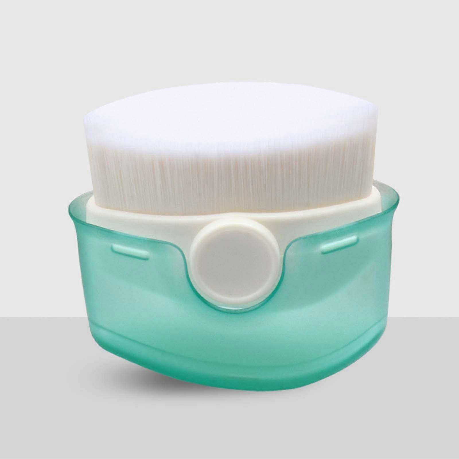 Portable Fiber Brush: With plastic handle and transparent cover.