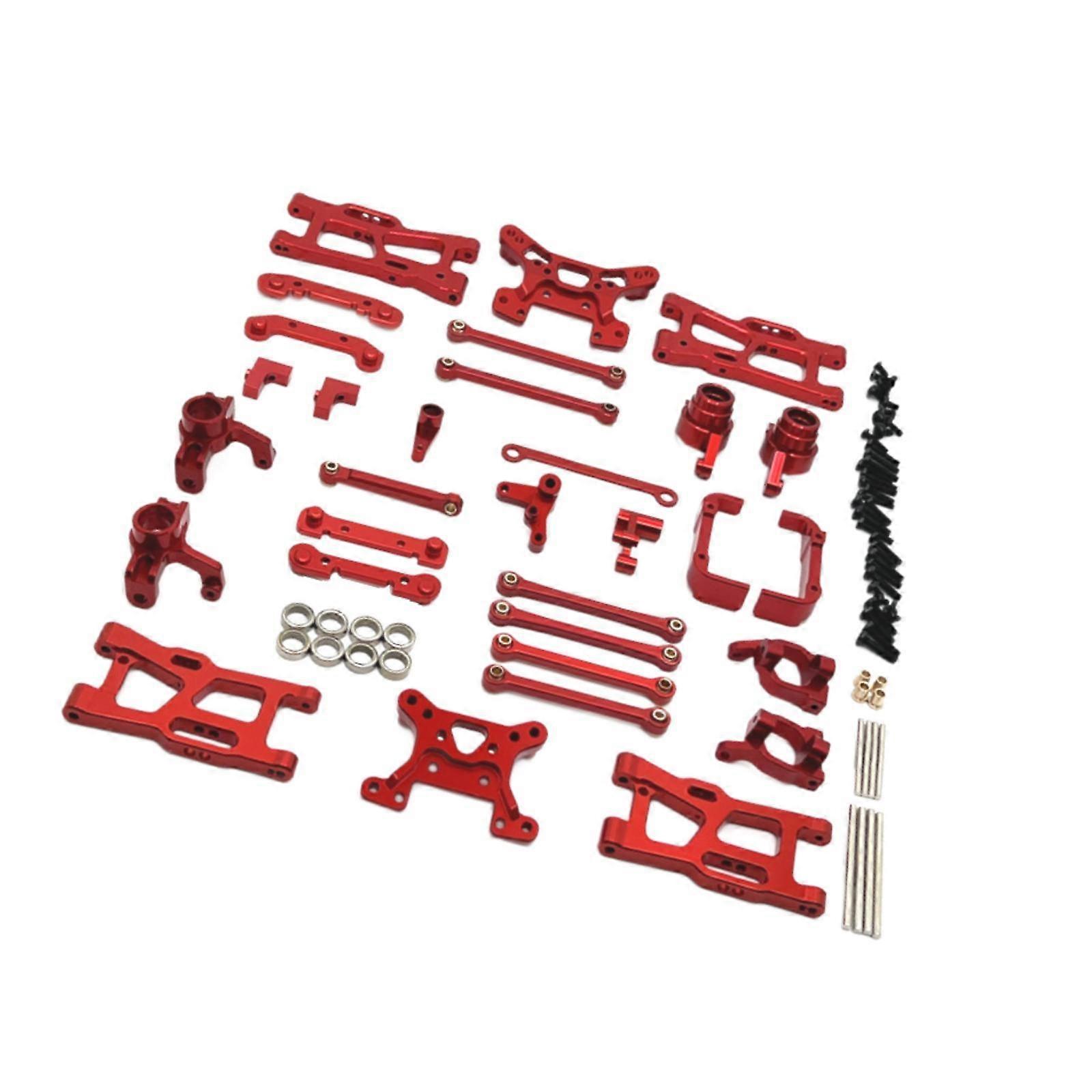 RC Front Rear Arm Steering Cups Linkage Rod for 1:14 Scale RC 144018 Vehicle red