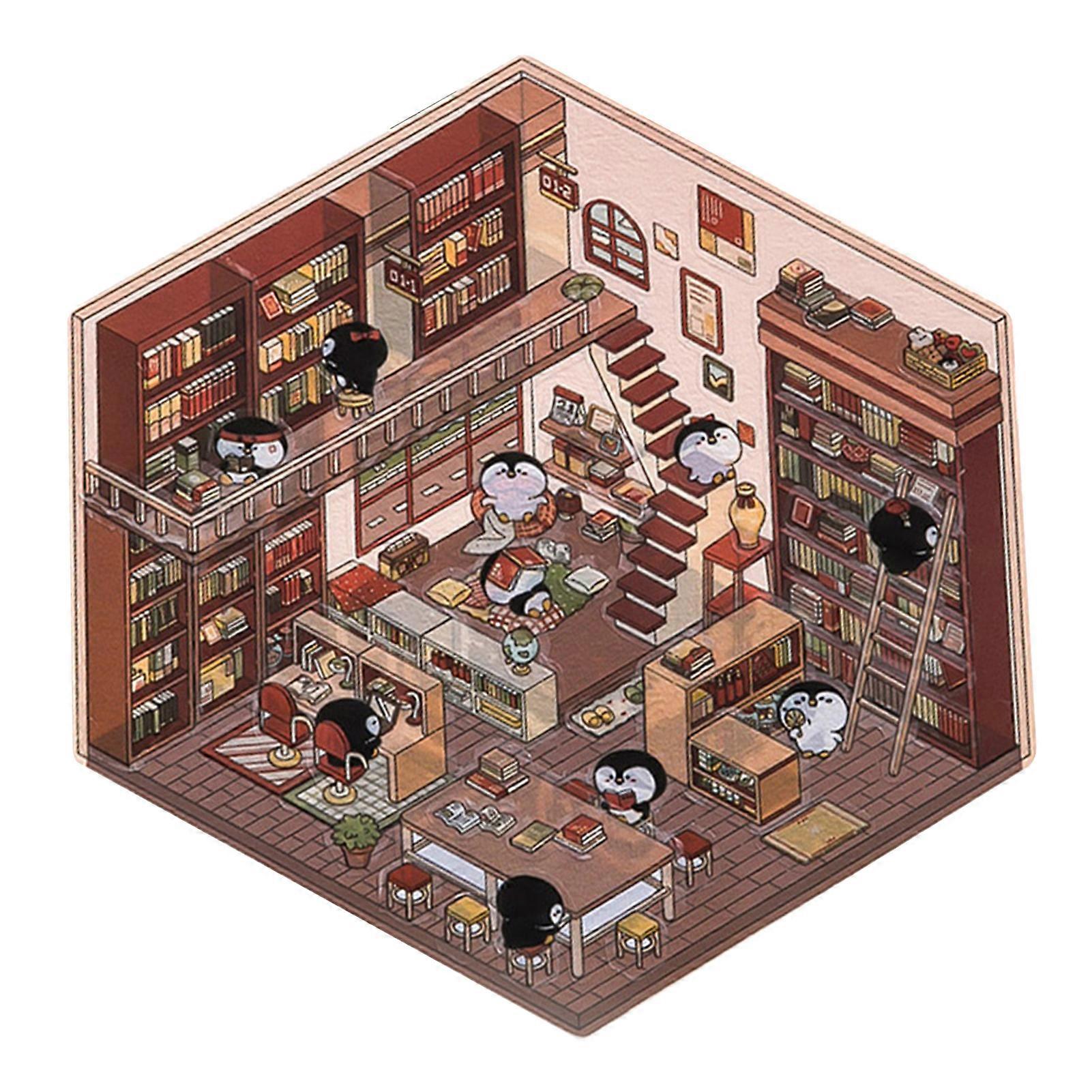 3D Cute Sticker DIY Cabins Scene Reusable Premium Paper Scene Stickers for Men Women