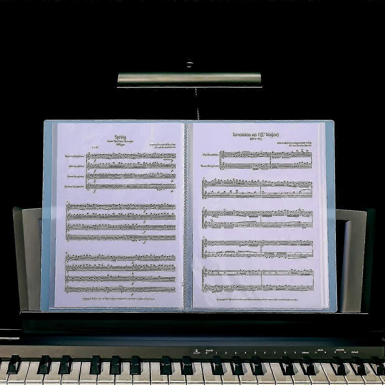 Pockets Plastic Presentation Book Portfolio Folder File Folder Clear Sleeves Protectors Display Book Document Organizer For Music Sheets Artwork Drawi