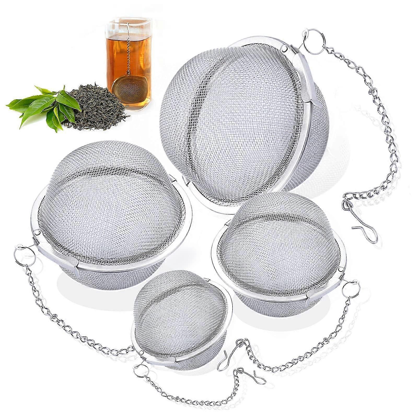 4 Stück Tea Infuser Edelstahl Tee Infuser Tee Infuser Mit Chain Mesh Ball Teesieb Gewürz