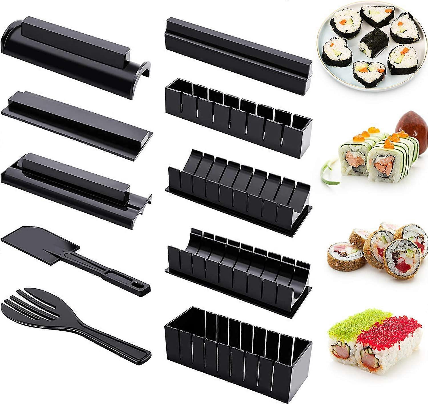 Sushi Making Kit for Beginners 10 Pieces Plastic Sushi Maker Tool Complete with