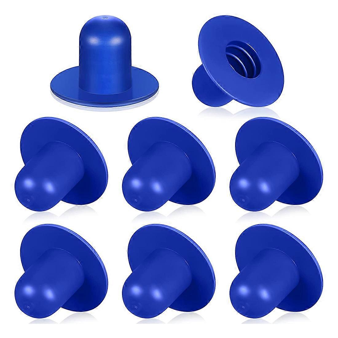 8 Pcs Ground Swimming Pool Pump Hole Stopper Summer Pool Accessories Pool Pump Plug Drain Cap for Inflatable Pool,Blue