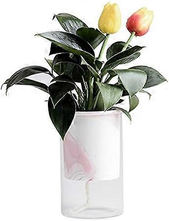 Self-Watering Flowerpot - Ceramic - Double Layer - Creative - For Indoors And Outdoors  A