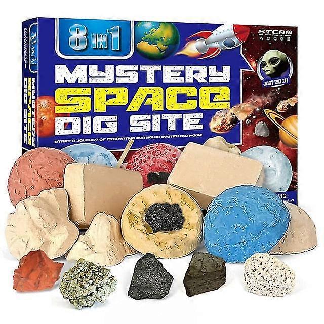 Baby kids gemstone kit archaeological excavation kit science toys for boys girls children dig stone gem 8 in 1 diy creative gift