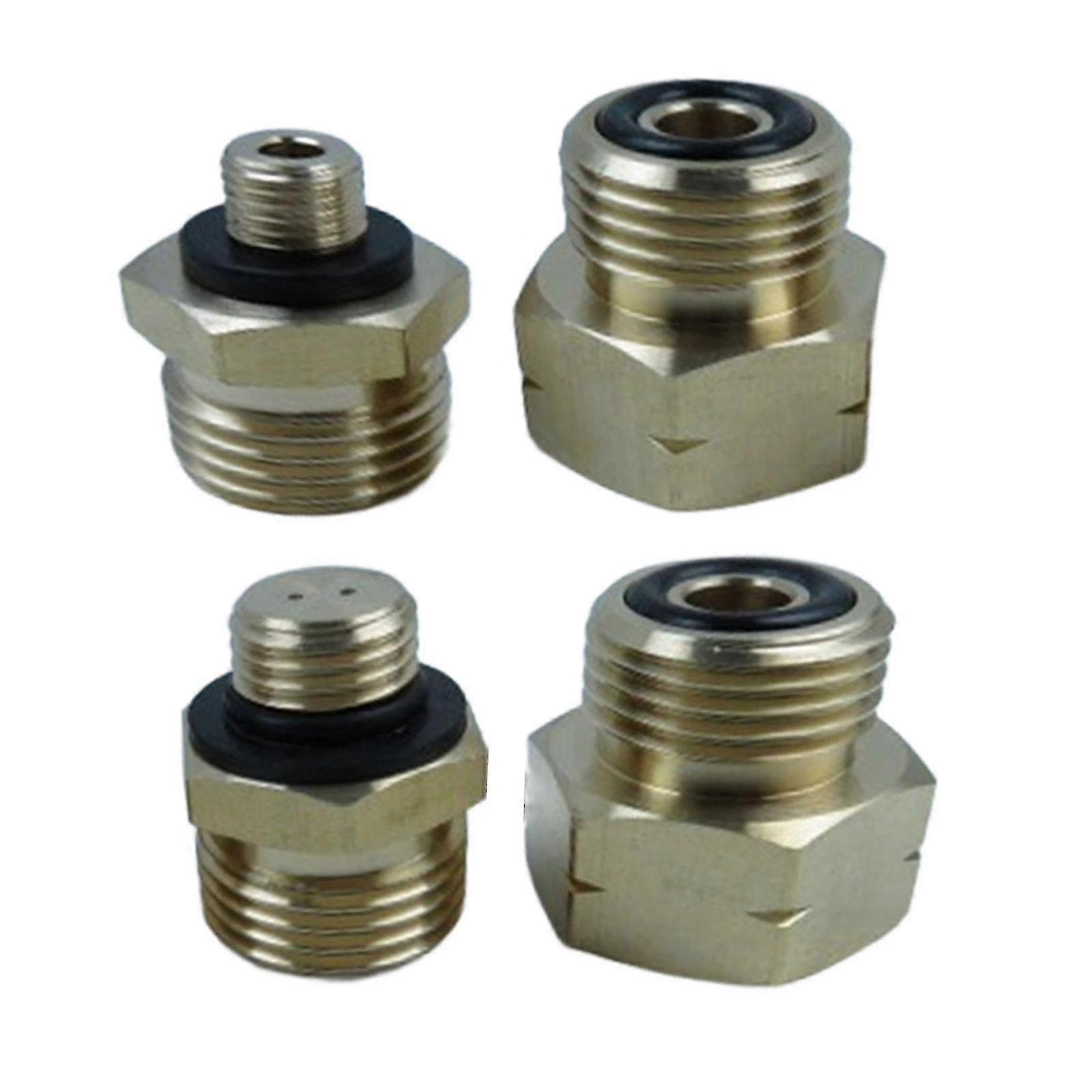 4 Pieces Europe Gas Cylinder Adapter for Propane Butane Gas Bottle with Seal