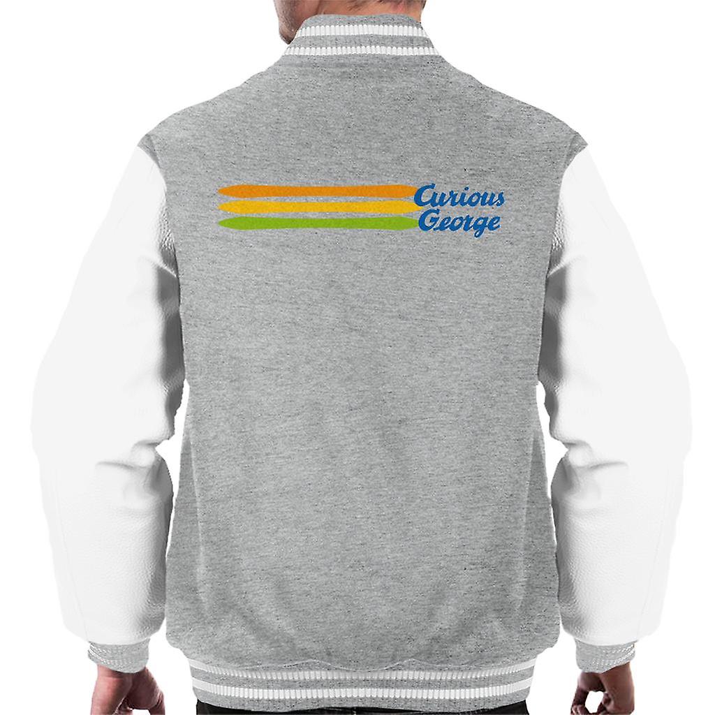 Curious George Blue Logo Men's Varsity Jacket