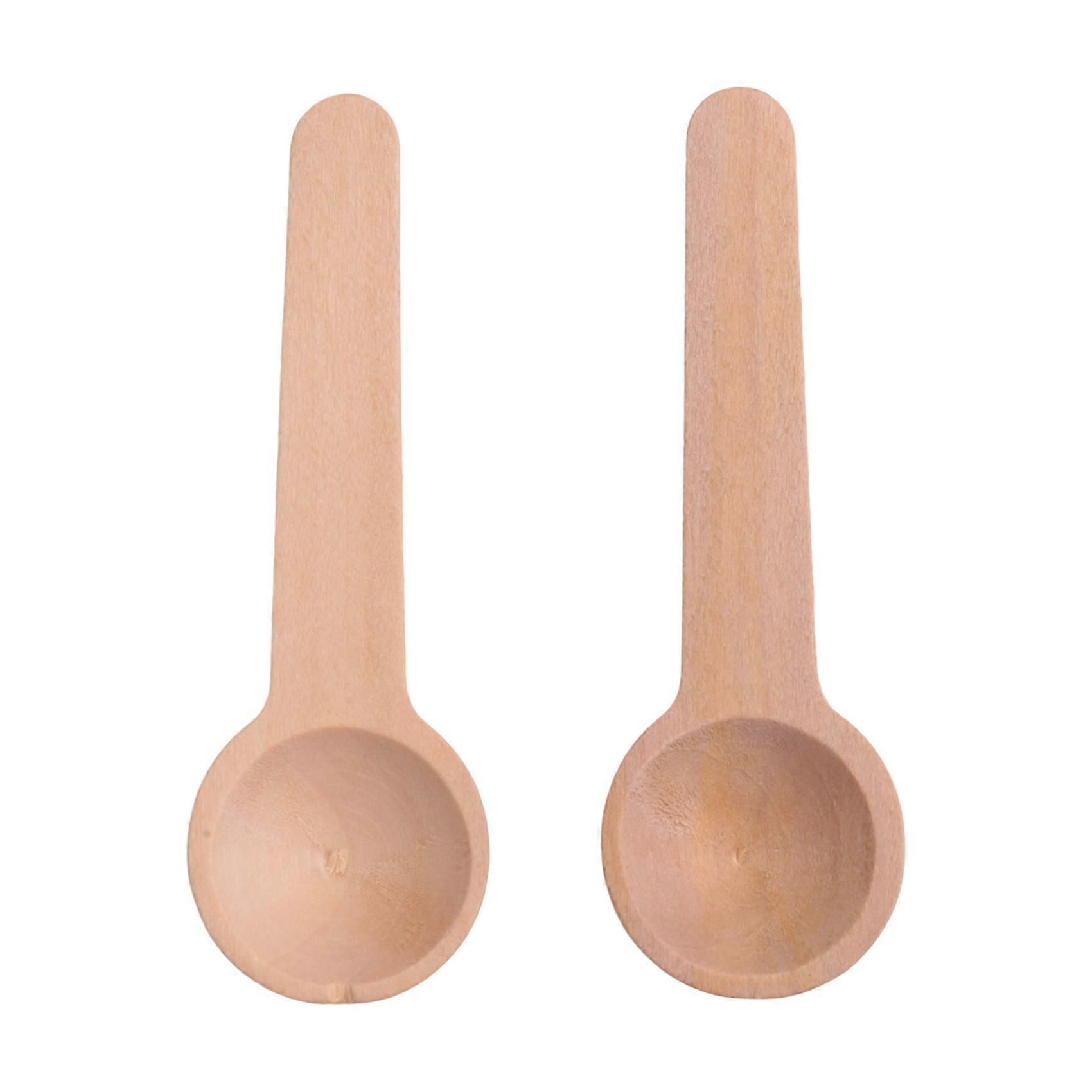 100 Pieces Mini Wooden Spoons Small Wooden Spoons Condiments Salt Spoons for Coffee Condiment Honey
