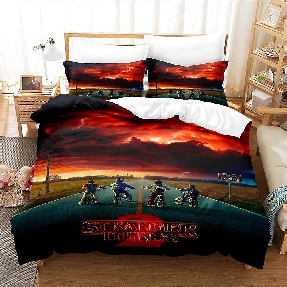 c9 Stranger Things 3D digital pattern plus printed bedding 3-piece set uu9