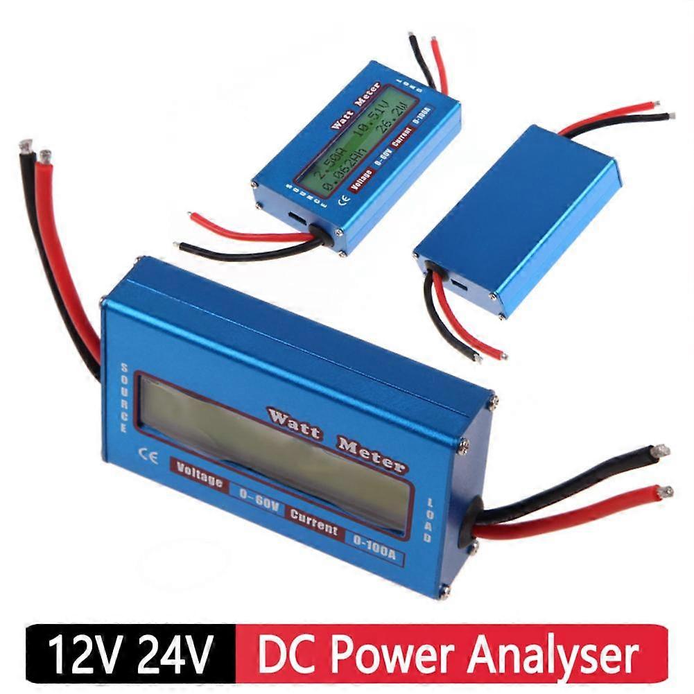 DC Power Analyser 12V 24V Solar Wind Analyzer LCD Digital High Precision Electric Analyzer Current Energy Meter Watt Volt Amp