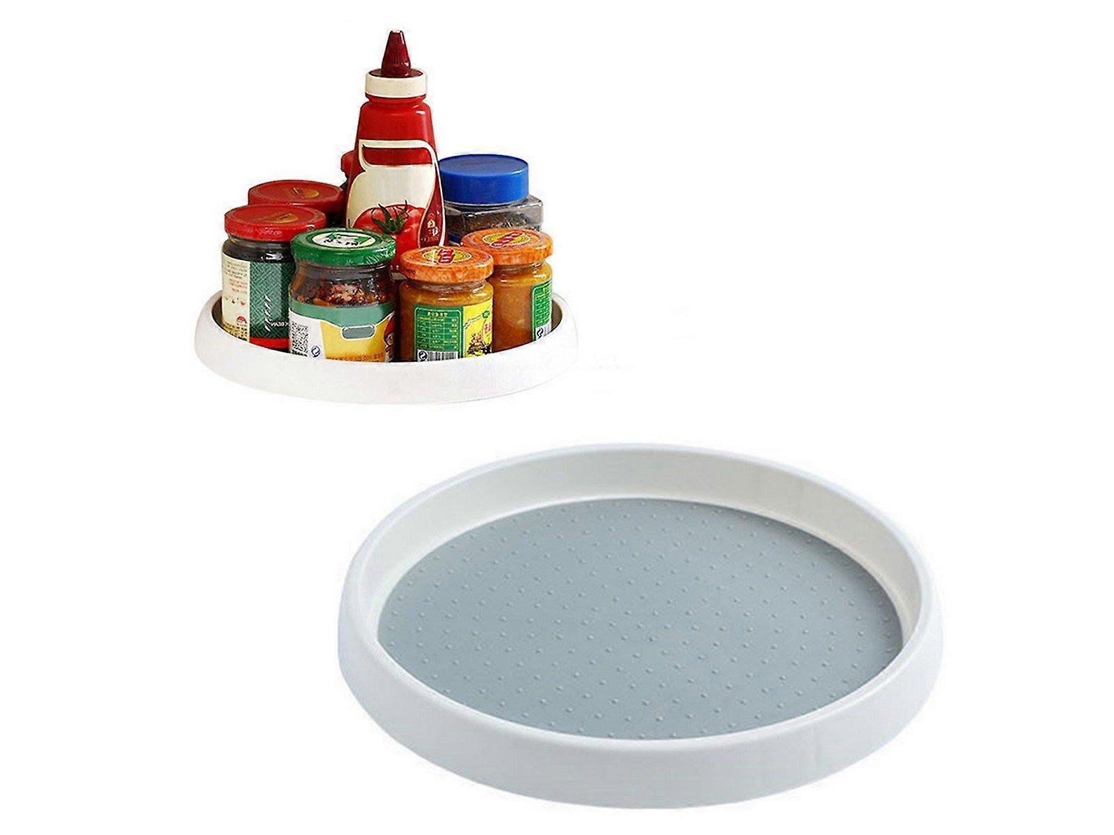 1PCS Kitchen Rotating Condiment Storage Rack Storage Tray Bathroom Swivel Tray