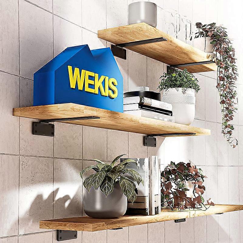 6pcs Invisible Floating Shelf Brackets with Heavy Duty and Sturdy Steel Material Suitable for Scaffold Board