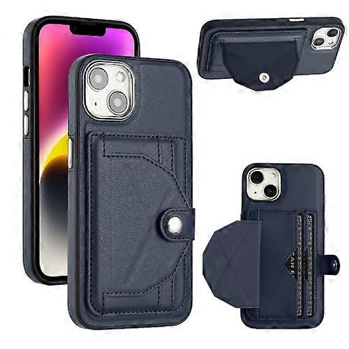 For iPhone 15 Shockproof Leather Mobile Phone Case with Card Holder