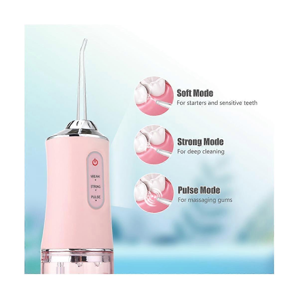Irrigator Portable Dental Water Jet Flusher Tank 4 Nozzle Washing Teeth Whitening Pick Stain Cleane