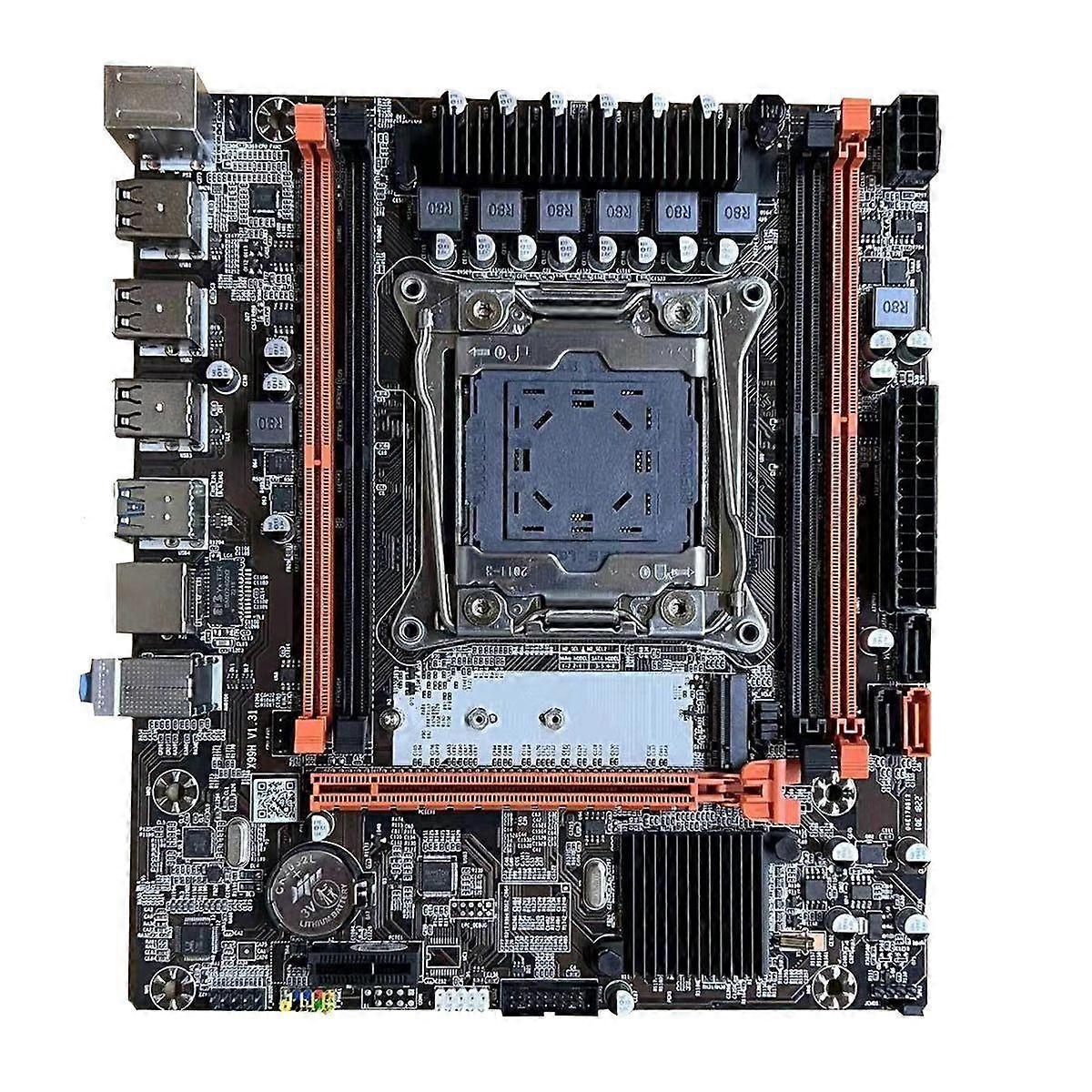 X99H Desktop Motherboard+Switch Cable LGA2011-V3 B85 Chip DDR3X4 ECC Slot M.2 NVME PCI-E 3.0 X16 SA