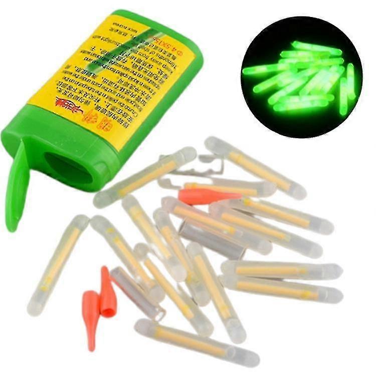 15/20x Fishing Fluorescent Lightstick Light Night Float Clip-on Dark Glow Stick (size: S)