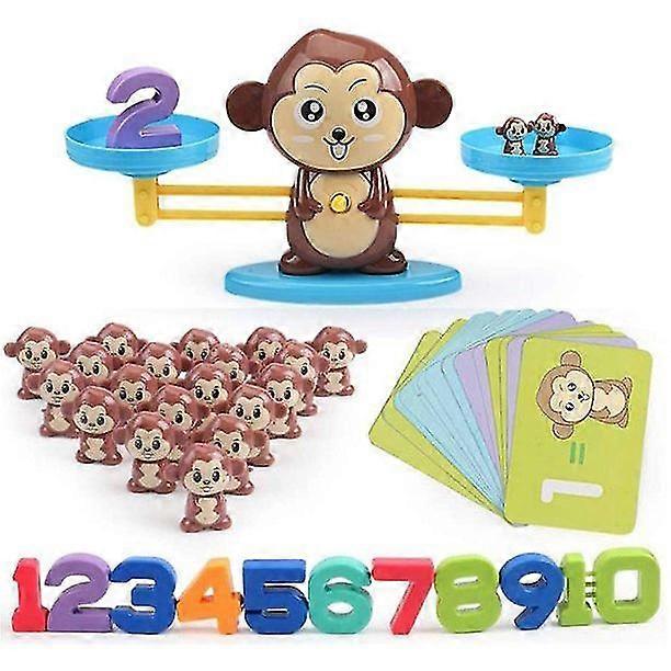 Educational Math Toy Smart Monkey Balance Scale Kids Toy Digital Number Board Game